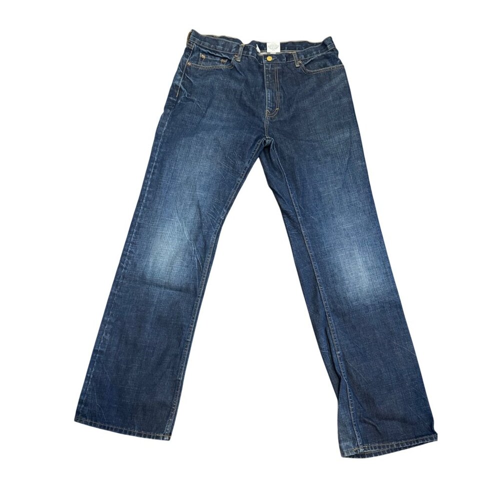 Banana Republic Mens Straight Leg Jeans W35 L34 Dark Blue Denim